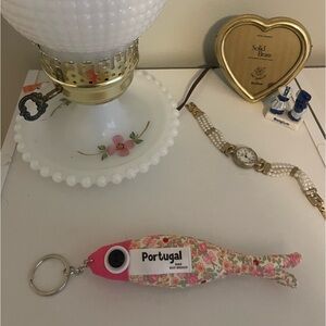Floral Portugal Souvenir Key Ring / Bag Charm